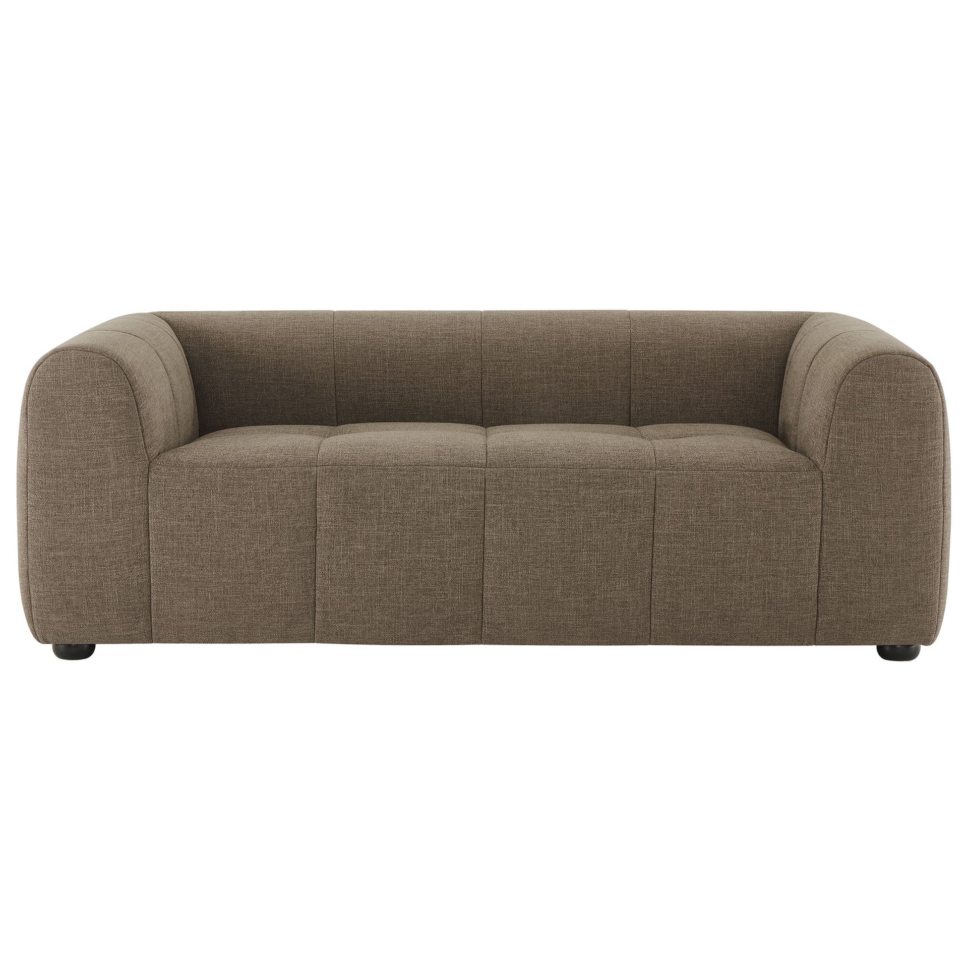 Elvara Upholstered Fabric Loveseat - Mocha