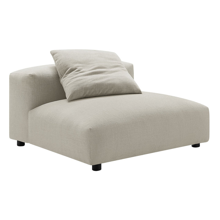 Lumi Modular Armless Chair and Ottoman Set - Linen Denmark Home