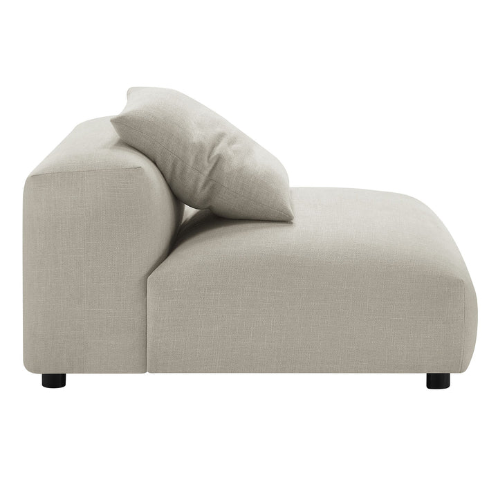 Lumi Modular Armless Chair and Ottoman Set - Linen Denmark Home