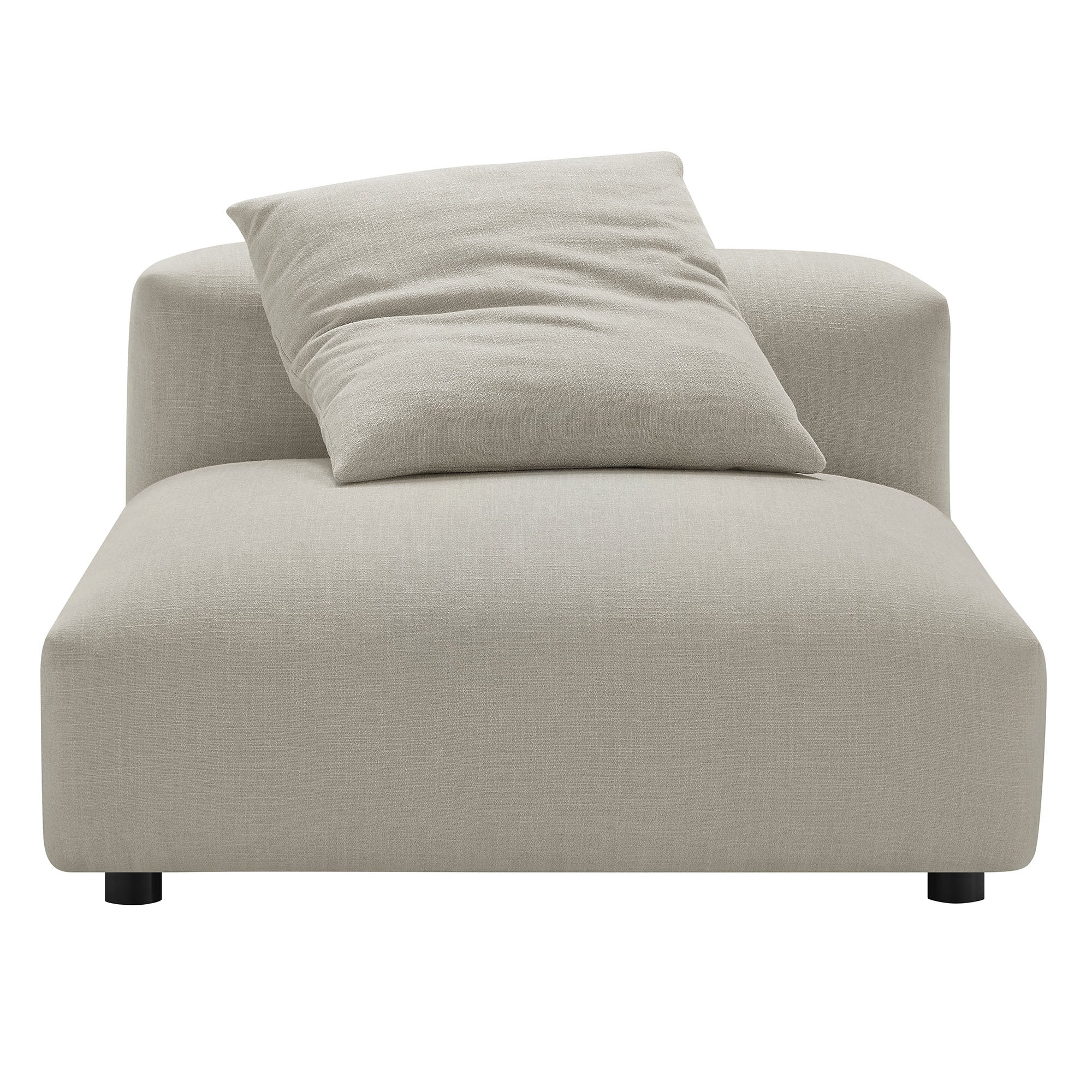 Lumi Modular Armless Chair and Ottoman Set - Linen Denmark Home