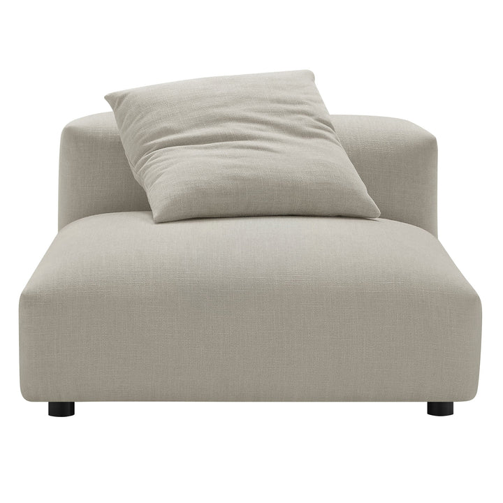 Lumi Modular Armless Chair and Ottoman Set - Linen Denmark Home