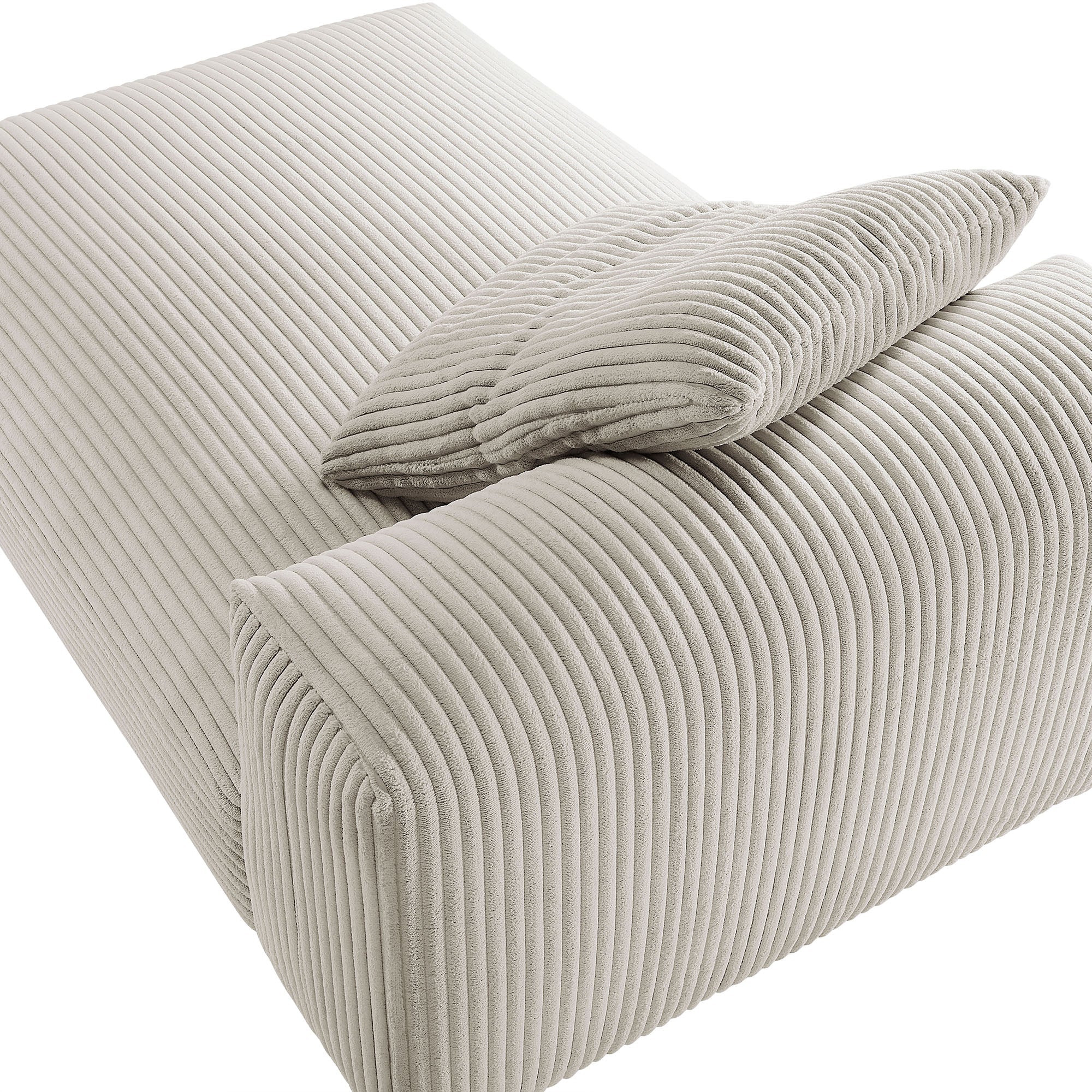 Lumi Modular Armless Chaise Lounge – Almond Denmark Home