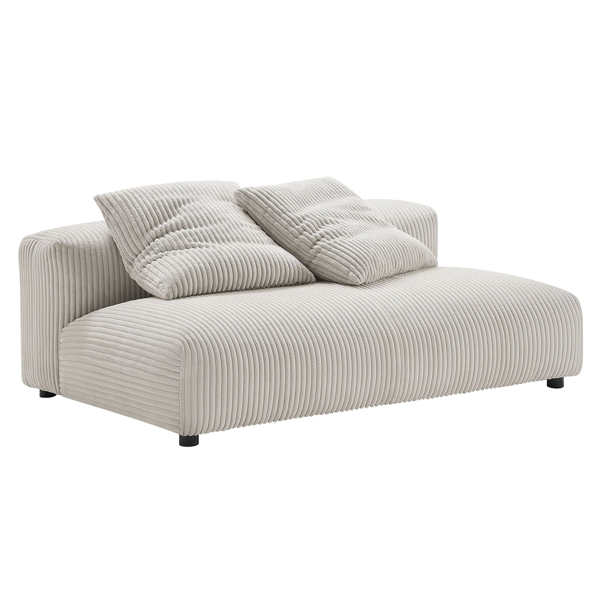Lumi Modular Armless Loveseat – Almond