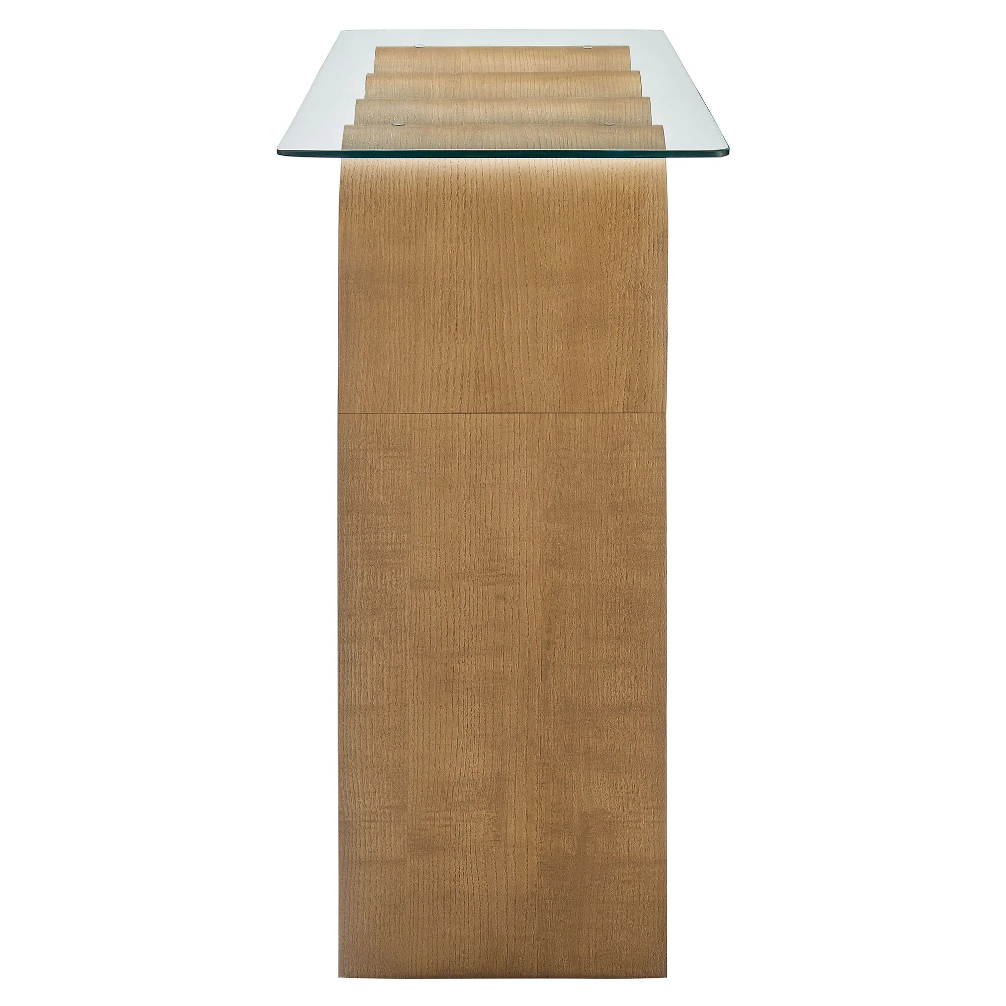 Columnar Glass Top 50" Console Table - Natural Denmark Home