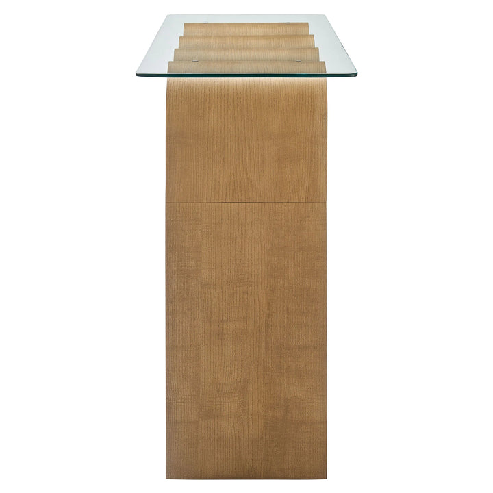 Columnar Glass Top 50" Console Table - Natural Denmark Home