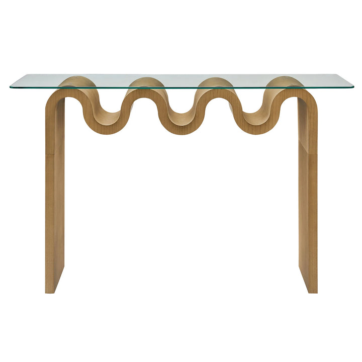 Columnar Glass Top 50" Console Table - Natural Denmark Home