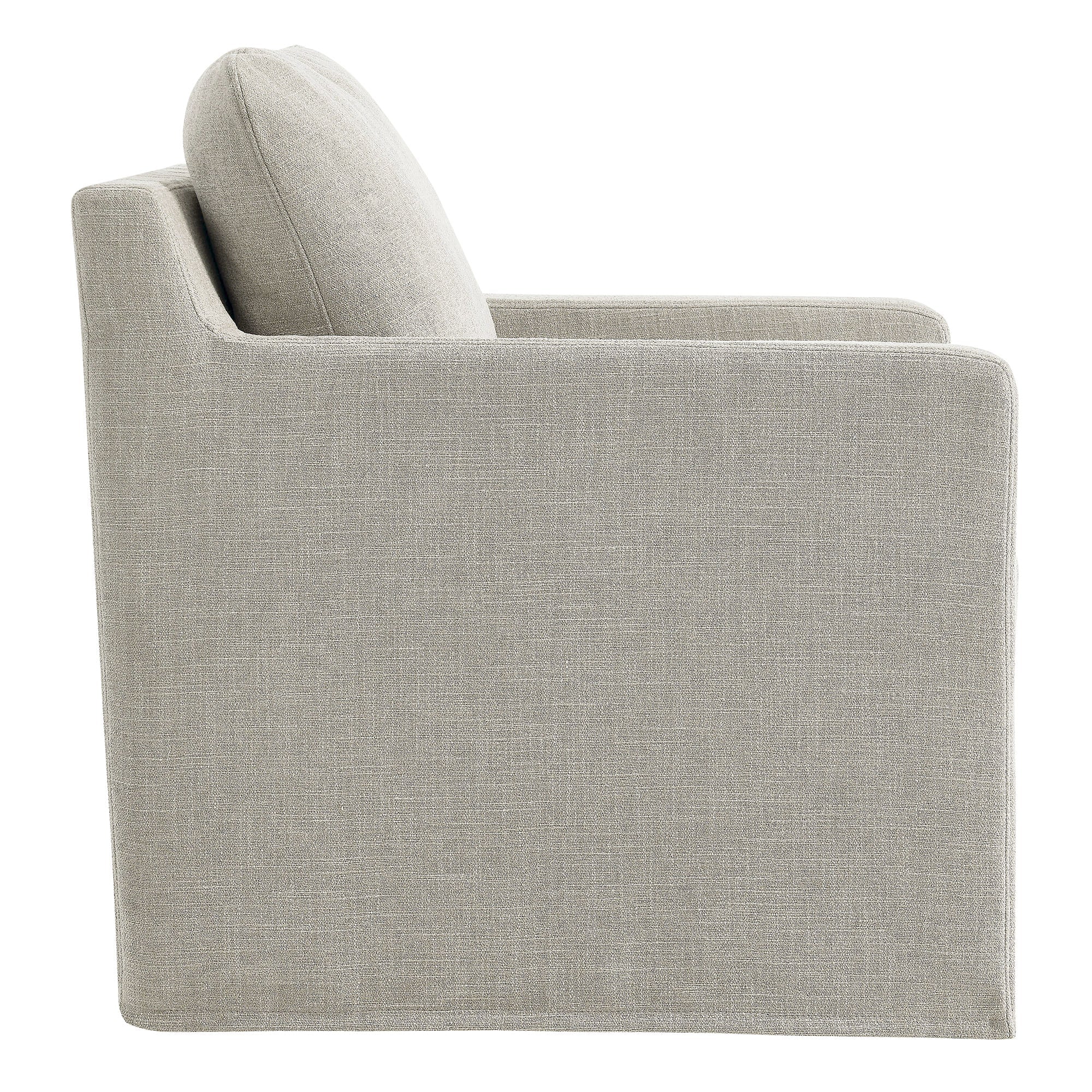 Kelvare Slipcovered Swivel Accent Chair-Linen Denmark Home