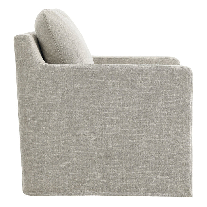 Kelvare Slipcovered Swivel Accent Chair-Linen Denmark Home