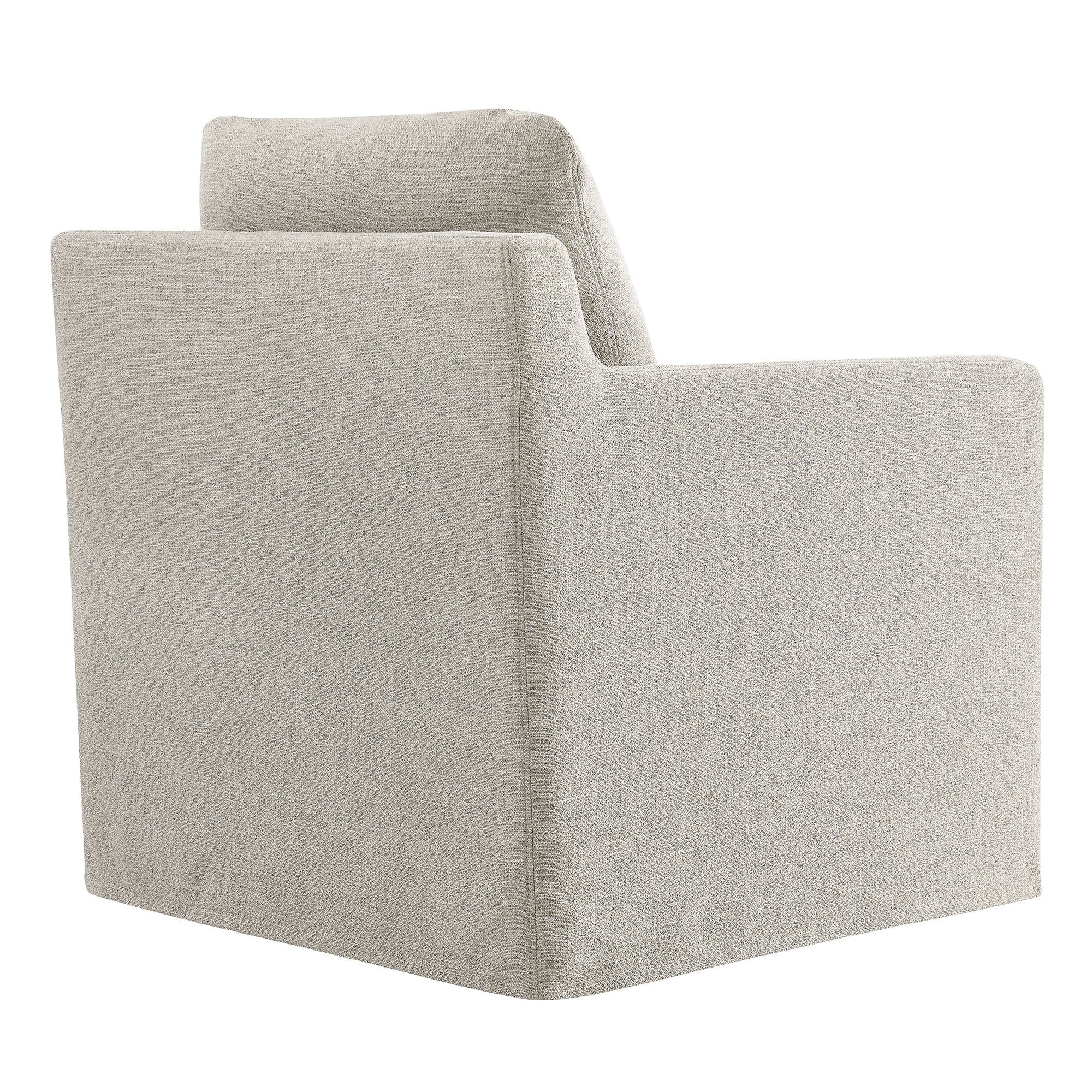 Kelvare Slipcovered Swivel Accent Chair-Linen Denmark Home