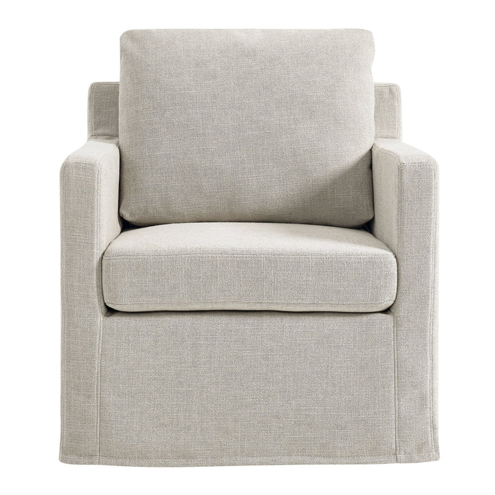 Kelvare Slipcovered Swivel Accent Chair-Linen Denmark Home