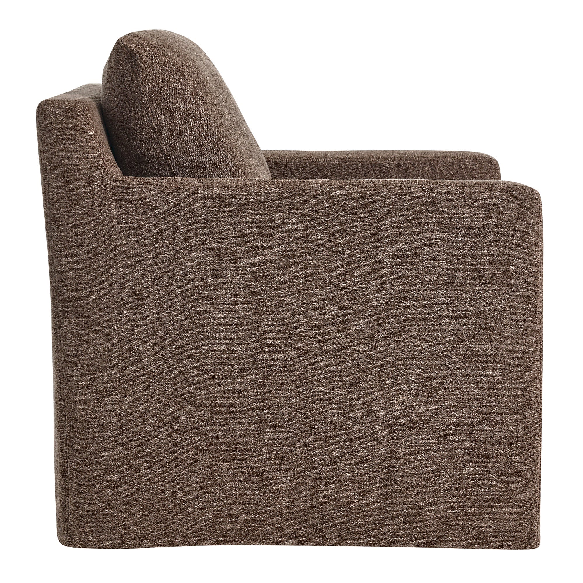 Kelvare Slipcovered Swivel Accent Chair-Mocha Denmark Home