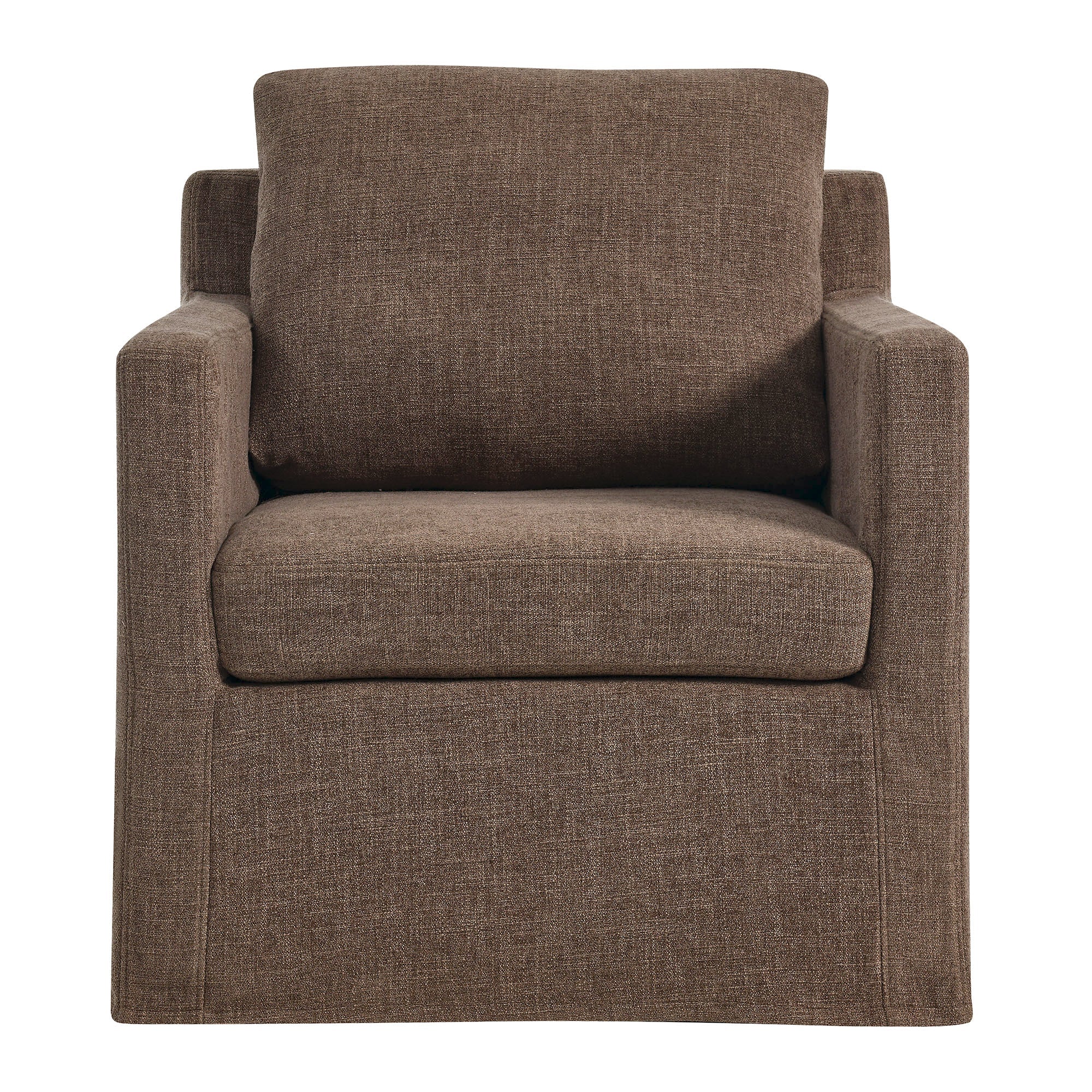 Kelvare Slipcovered Swivel Accent Chair-Mocha Denmark Home