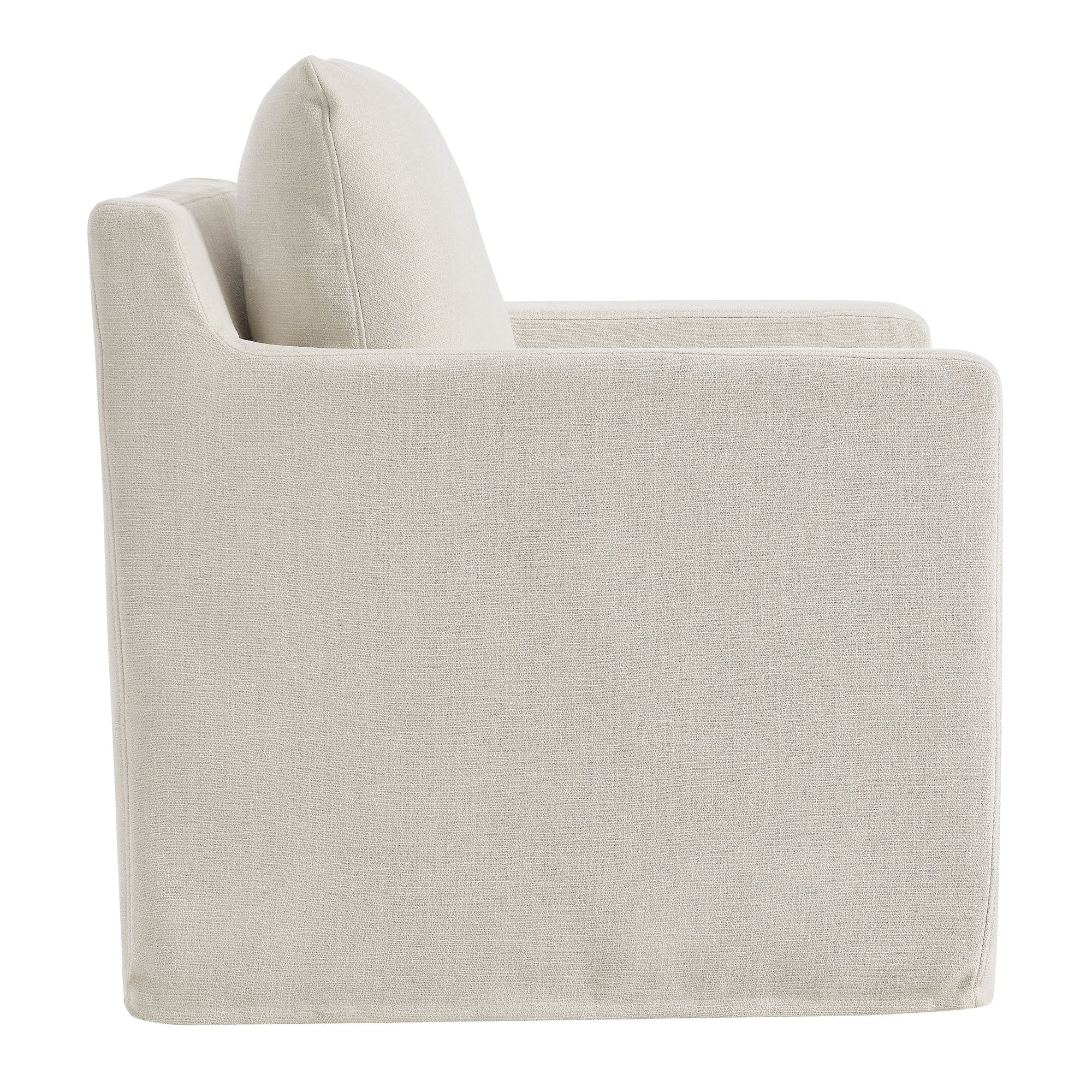 Kelvare Slipcovered Swivel Accent Chair-Salt Denmark Home
