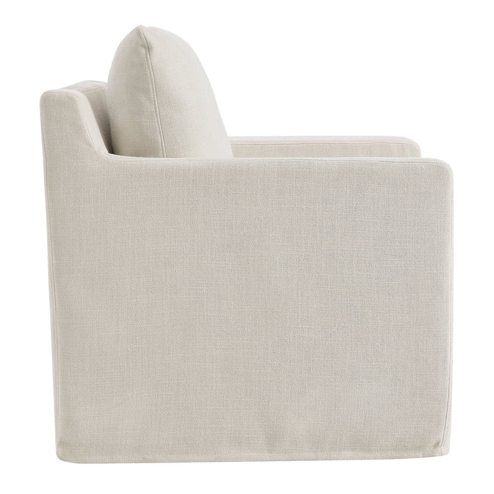 Kelvare Slipcovered Swivel Accent Chair-Salt Denmark Home