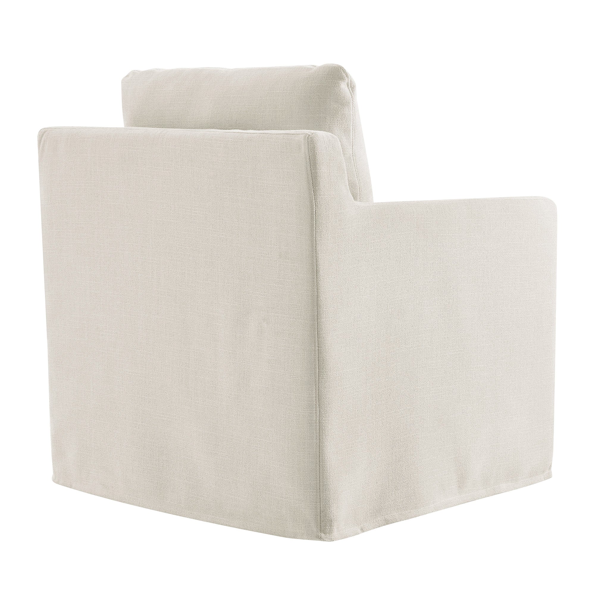 Kelvare Slipcovered Swivel Accent Chair-Salt Denmark Home