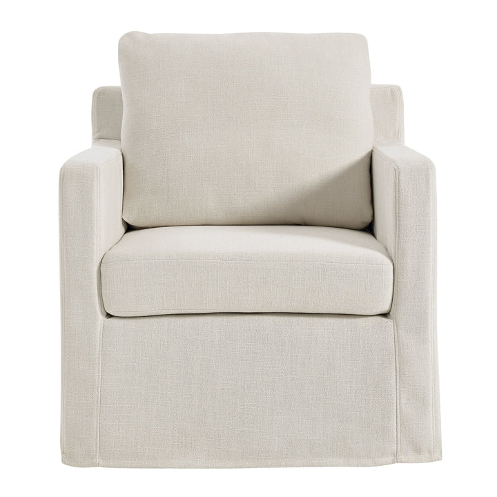 Kelvare Slipcovered Swivel Accent Chair-Salt Denmark Home
