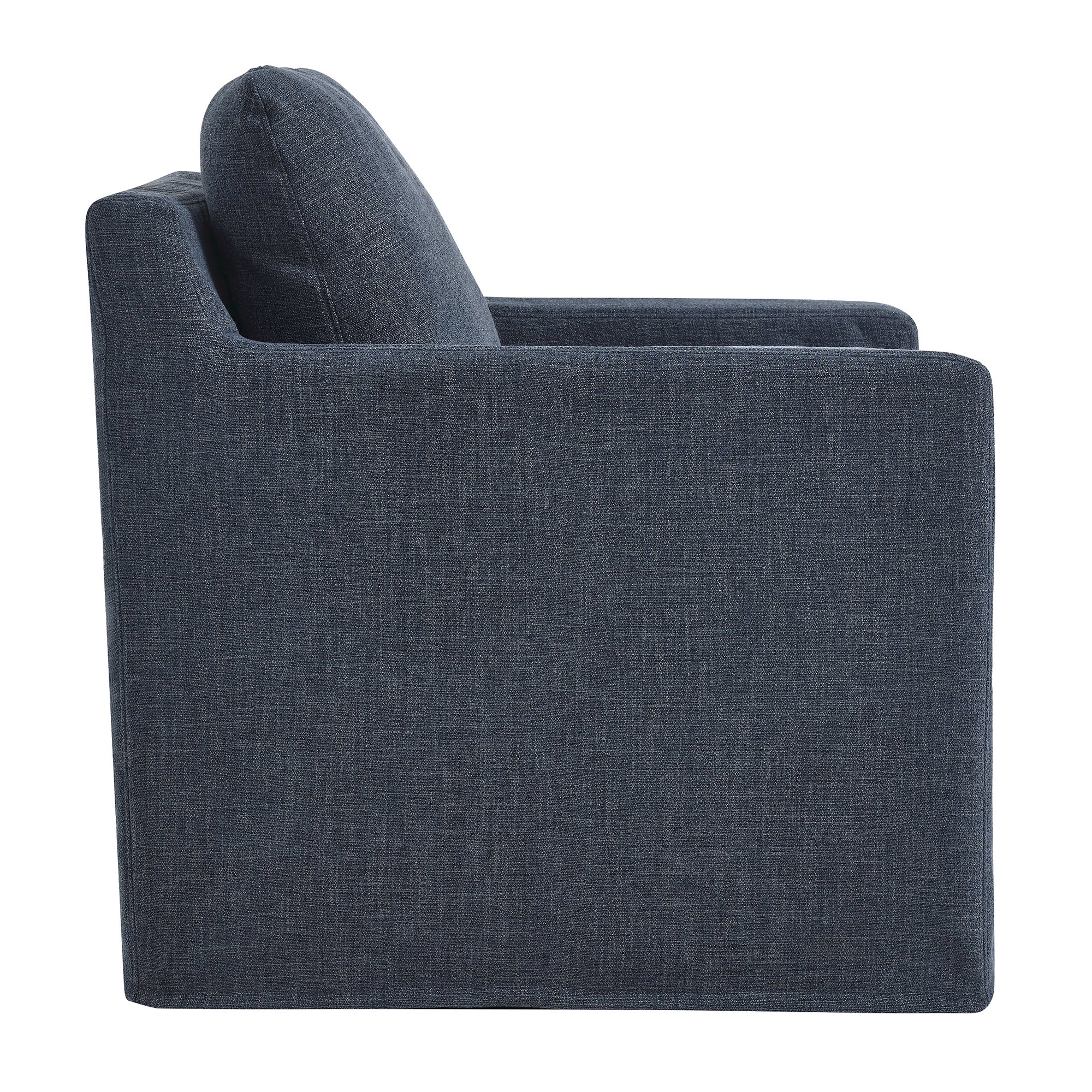 Kelvare Slipcovered Swivel Accent Chair-Slate Blue Denmark Home
