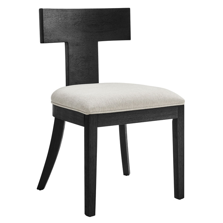Elmsworth Dining Chair Set - Black Heathered Weave Ivory Denmark Home