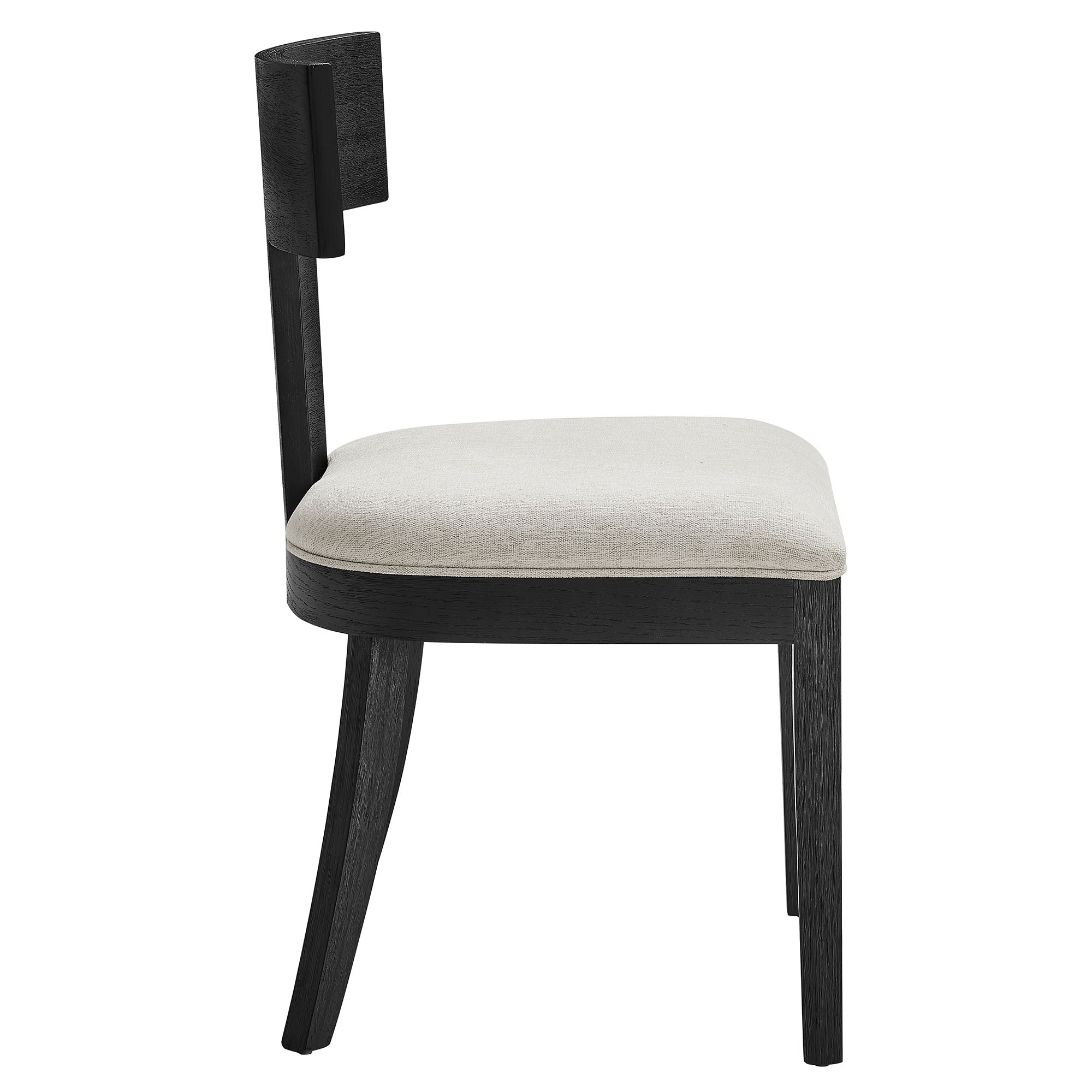 Elmsworth Dining Chair Set - Black Heathered Weave Ivory Denmark Home
