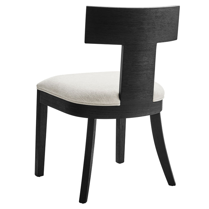 Elmsworth Dining Chair Set - Black Heathered Weave Ivory Denmark Home