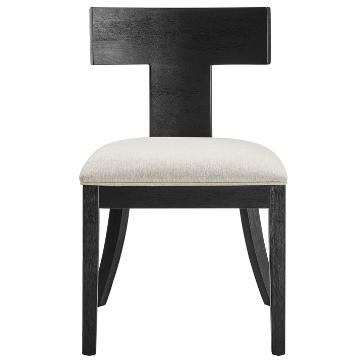 Elmsworth Dining Chair Set - Black Heathered Weave Ivory Denmark Home
