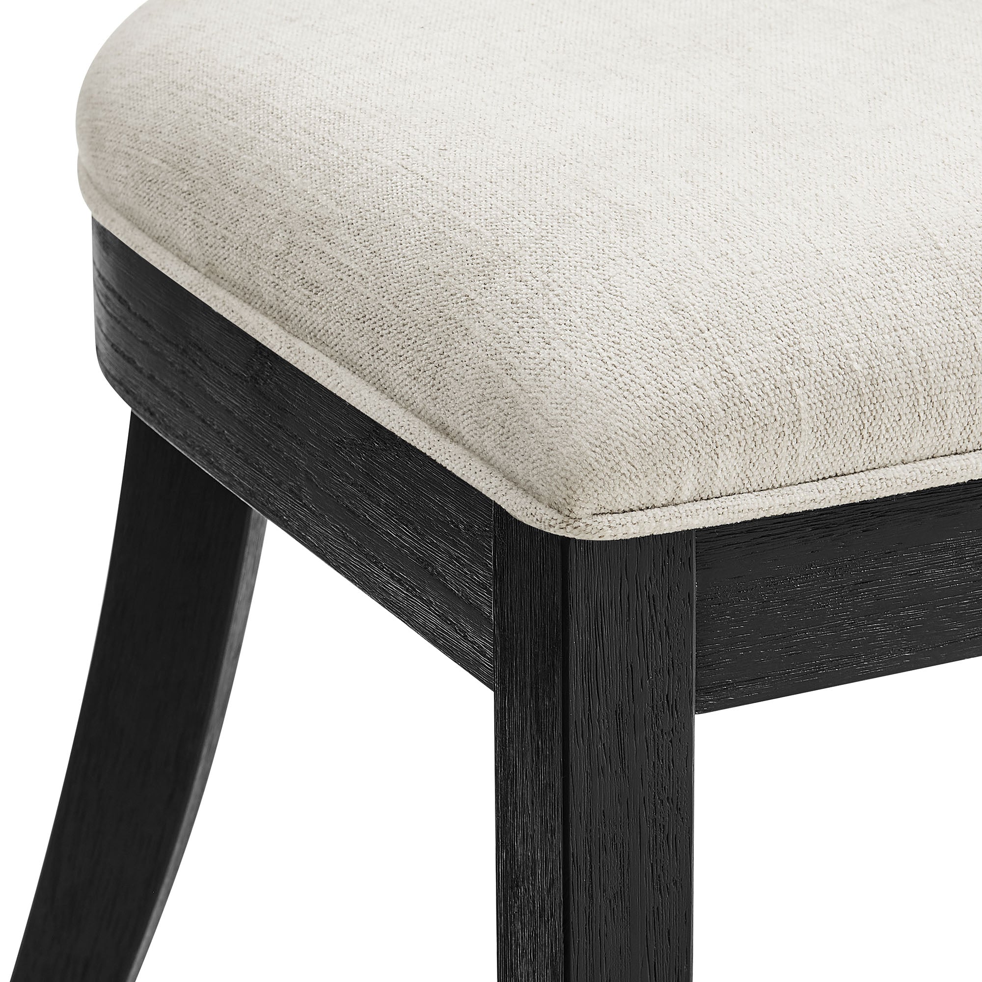 Elmsworth Dining Chair Set - Black Heathered Weave Ivory Denmark Home