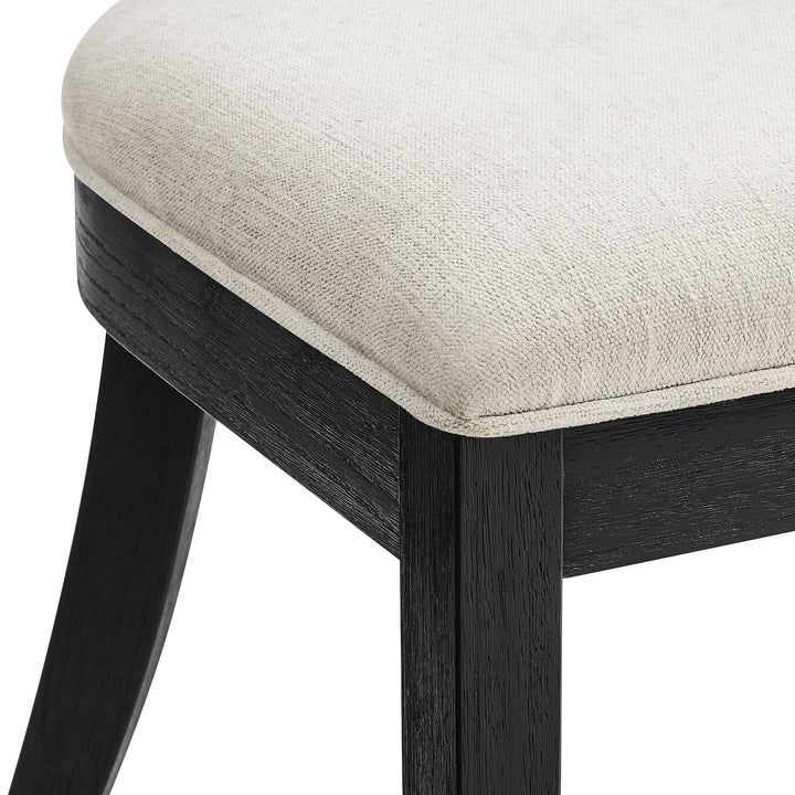 Elmsworth Dining Chair Set - Black Heathered Weave Ivory Denmark Home