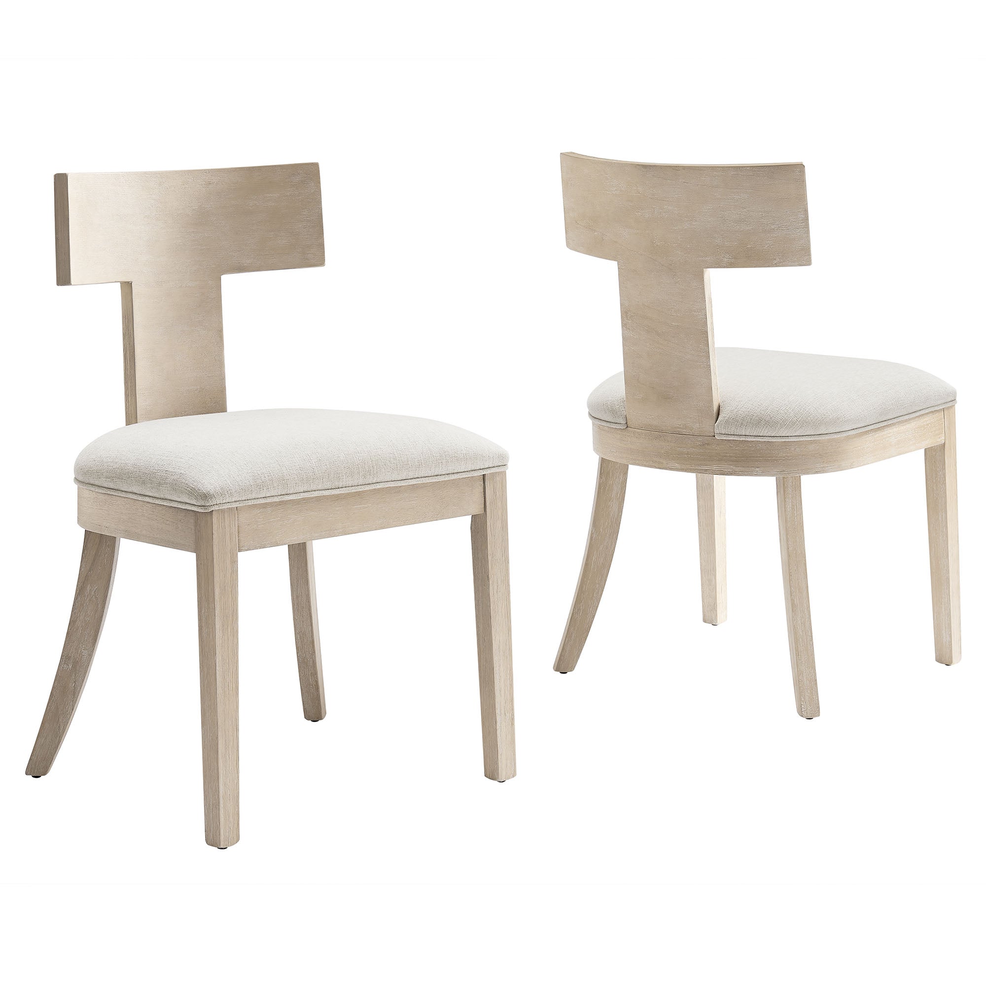 Elmsworth Dining Chair Set - Natural Heathered Weave Ivory Denmark Home
