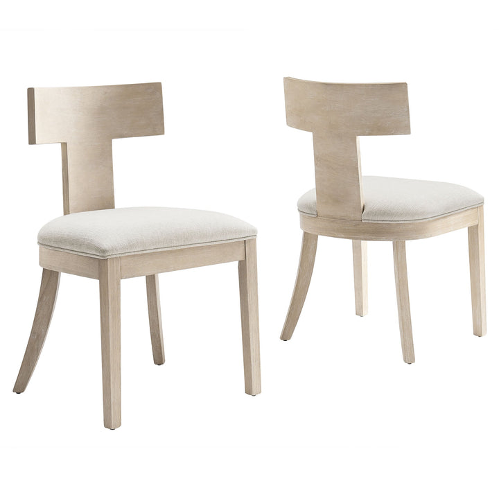 Elmsworth Dining Chair Set - Natural Heathered Weave Ivory Denmark Home