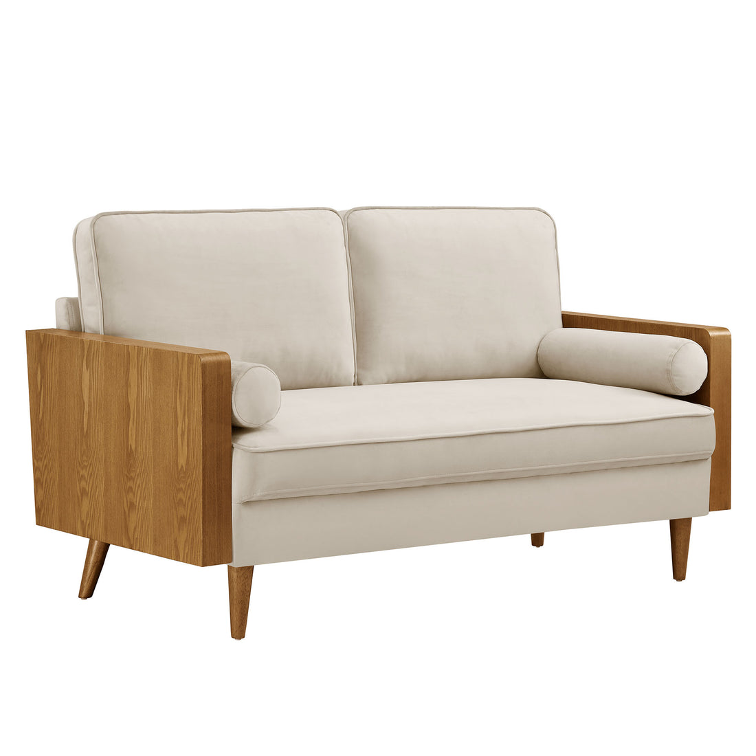 Kolden Performance Velvet Loveseat – Almond