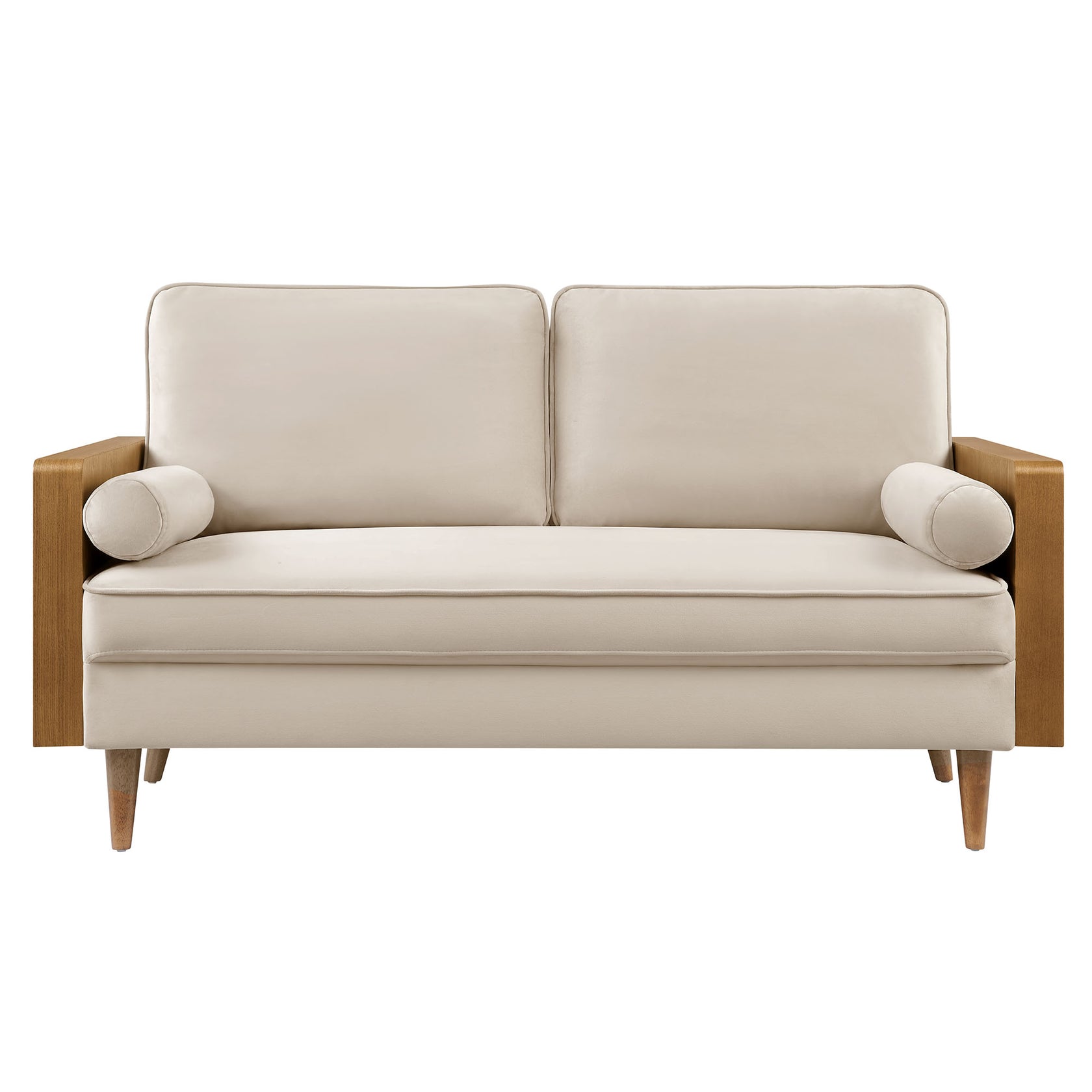 Kolden Performance Velvet Loveseat – Almond