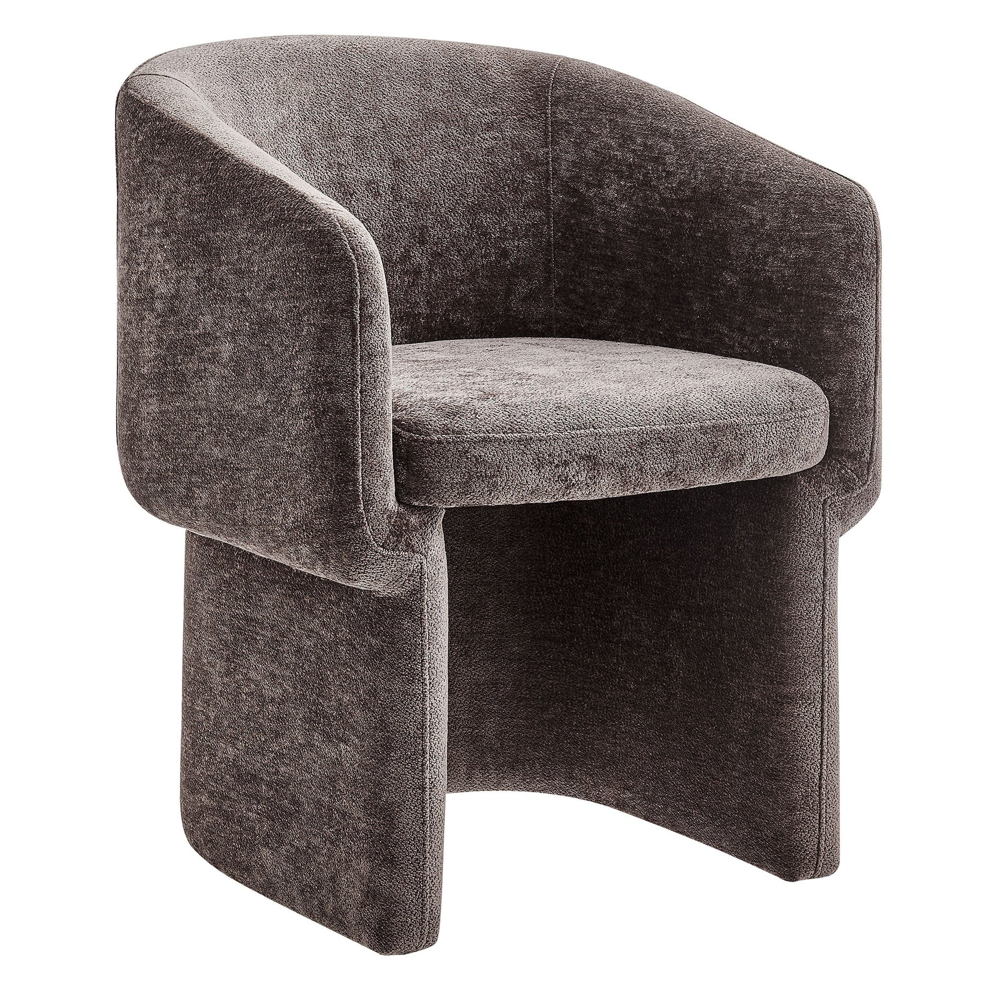 Hvìl Chenille Barrel Dining Armchair - Rust (Copy) Denmark Home