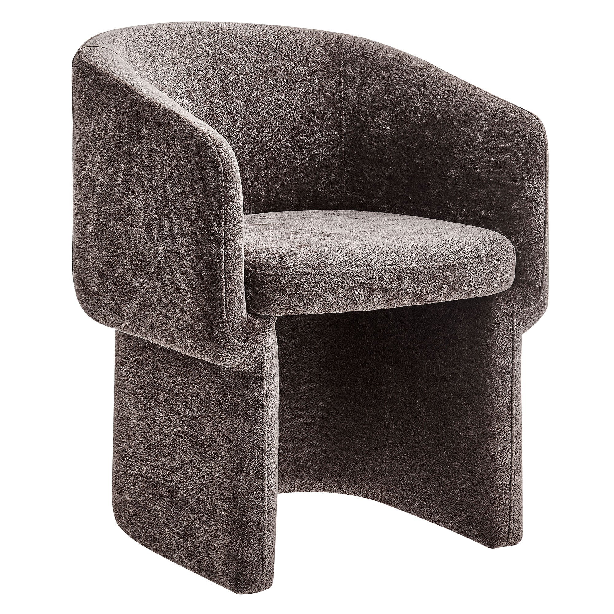 Hvìl Chenille Barrel Dining Armchair - Rust (Copy) Denmark Home