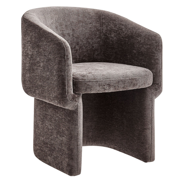 Hvìl Chenille Barrel Dining Armchair - Rust (Copy) Denmark Home