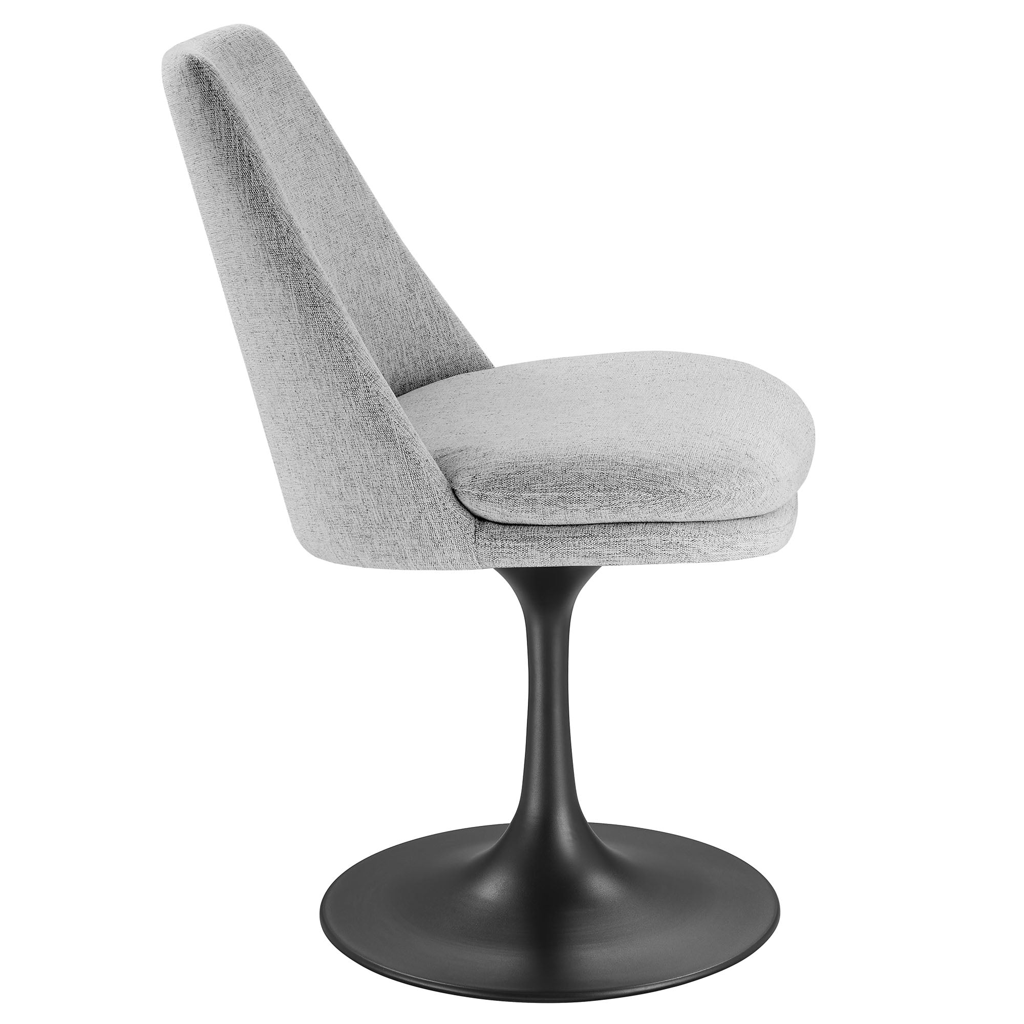Nuvora Swivel Dining Side Chair - Black Light Gray Denmark Home