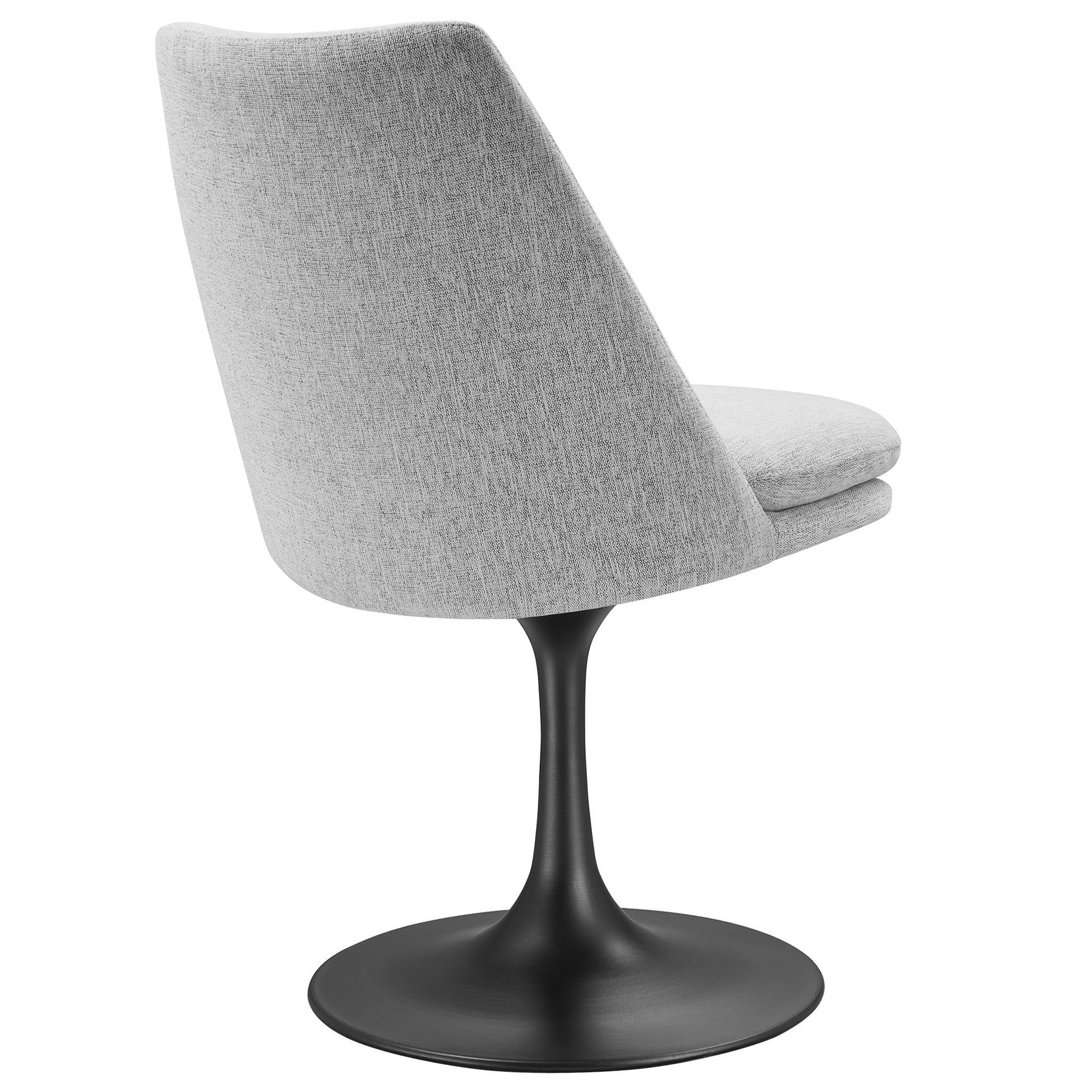 Nuvora Swivel Dining Side Chair - Black Light Gray Denmark Home