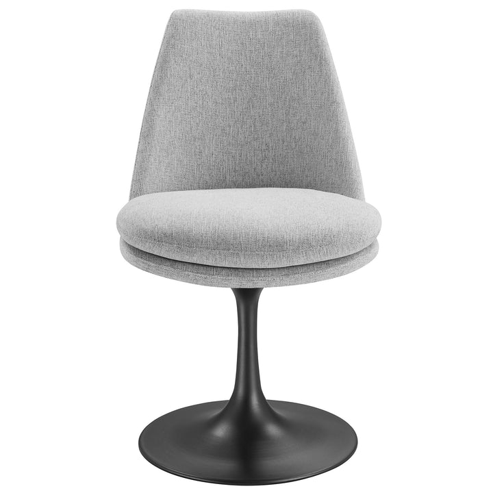 Nuvora Swivel Dining Side Chair - Black Light Gray Denmark Home