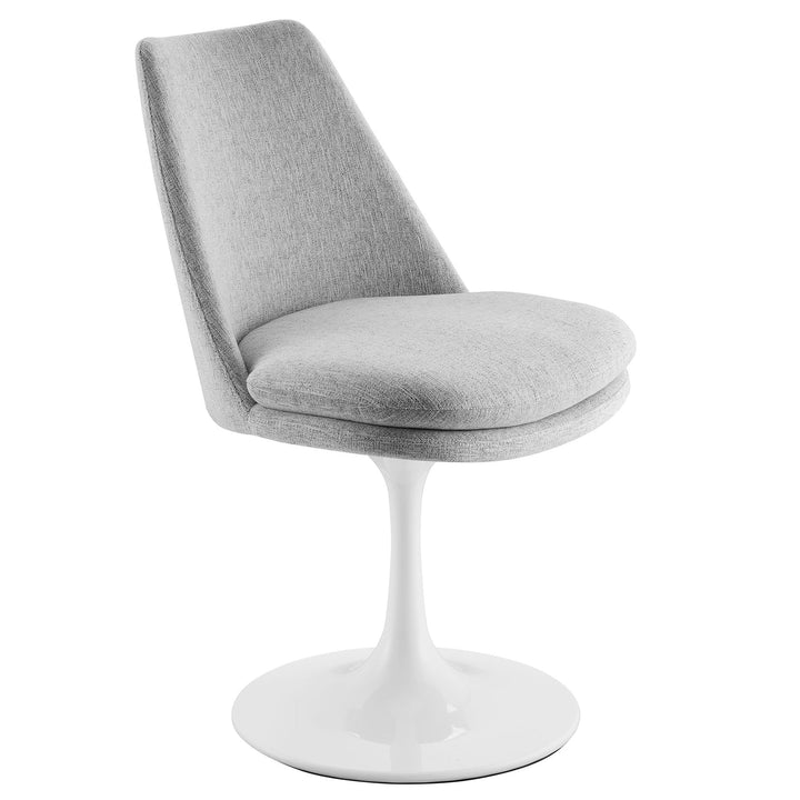 Nuvora Swivel Dining Side Chair - White Light Gray Denmark Home