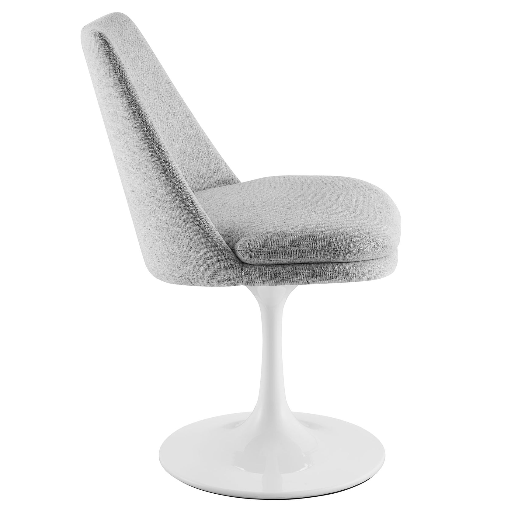 Nuvora Swivel Dining Side Chair - White Light Gray Denmark Home