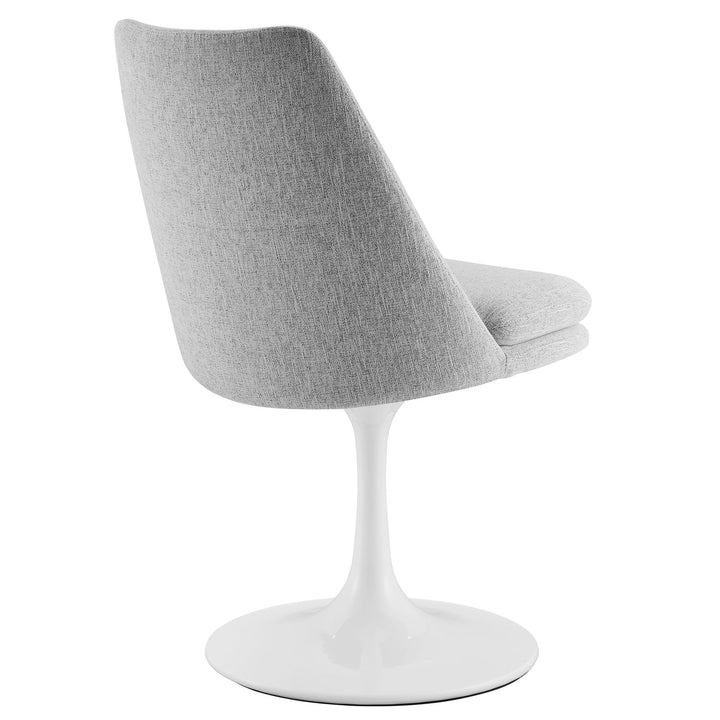 Nuvora Swivel Dining Side Chair - White Light Gray Denmark Home
