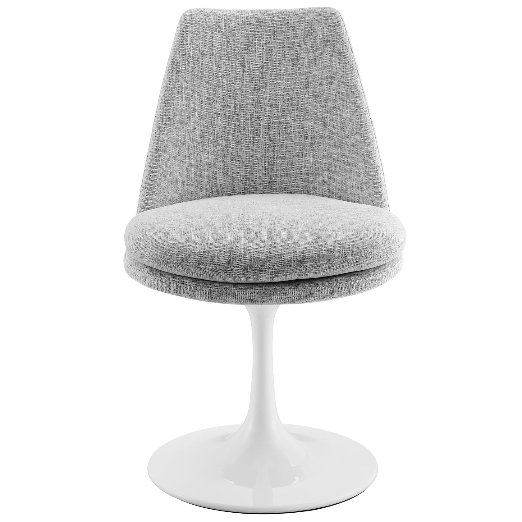 Nuvora Swivel Dining Side Chair - White Light Gray Denmark Home