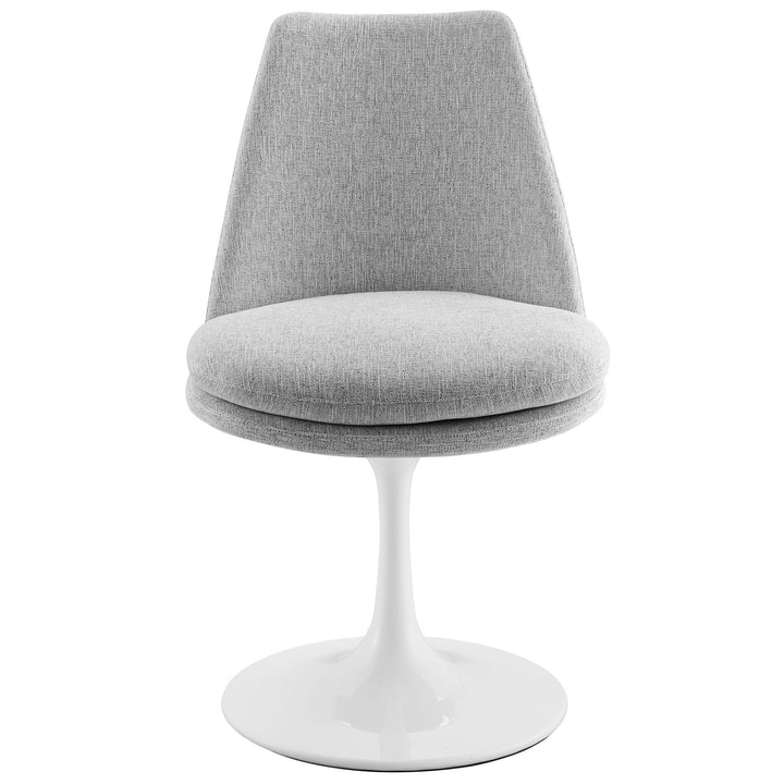 Nuvora Swivel Dining Side Chair - White Light Gray Denmark Home