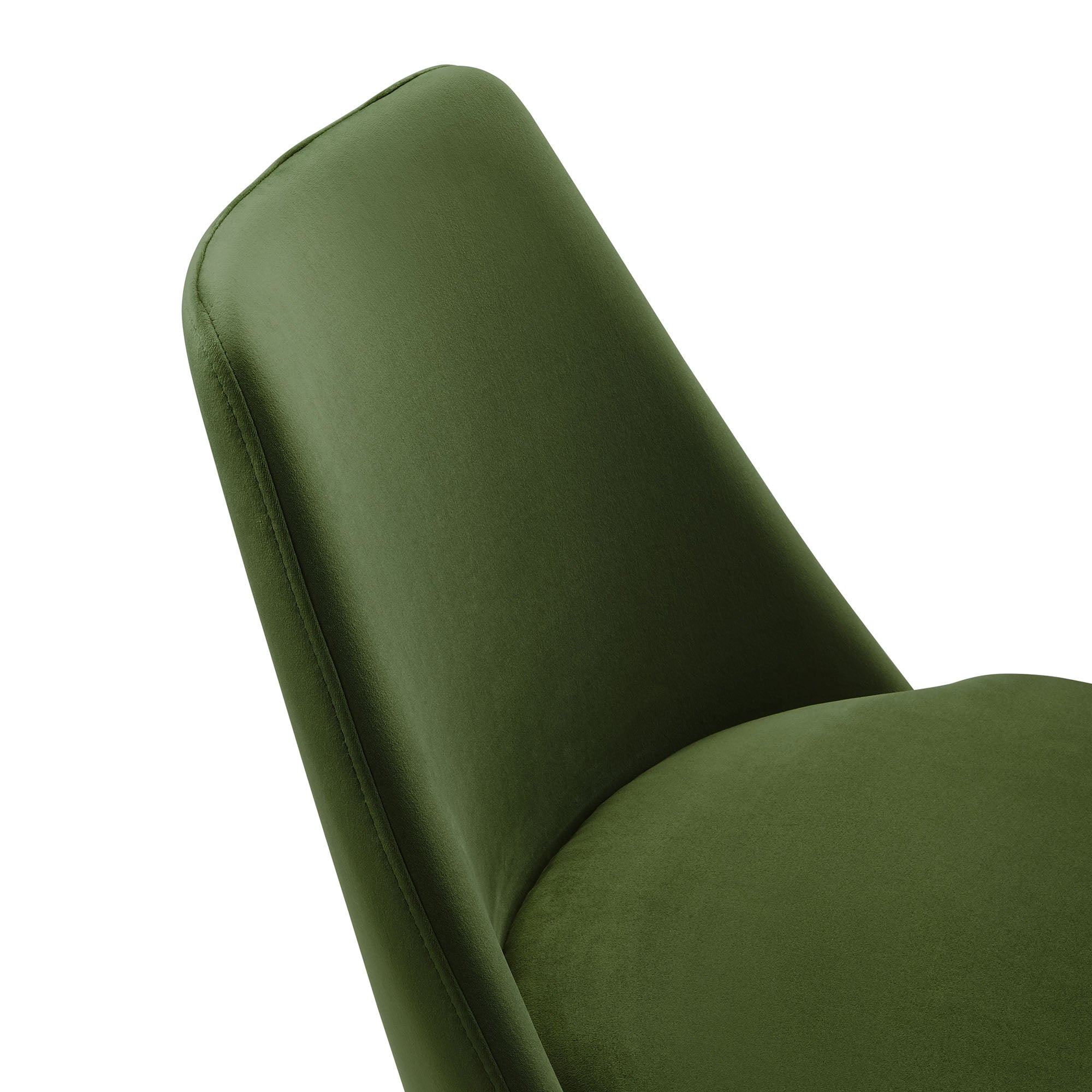 Nuvora Velvet Swivel Dining Side Chair  - White Moss Green Denmark Home
