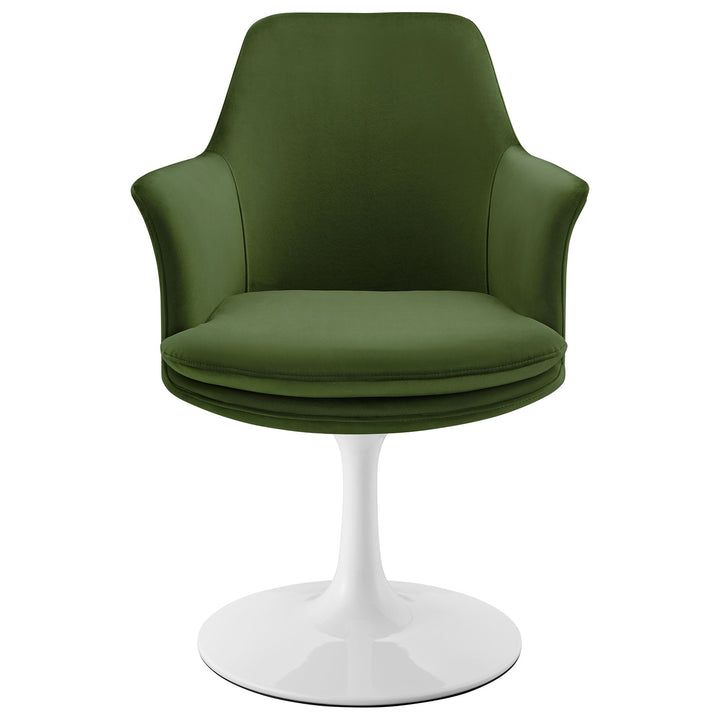 Nuvora Velvet Swivel Dining Armchair - White Rust (Copy) Denmark Home