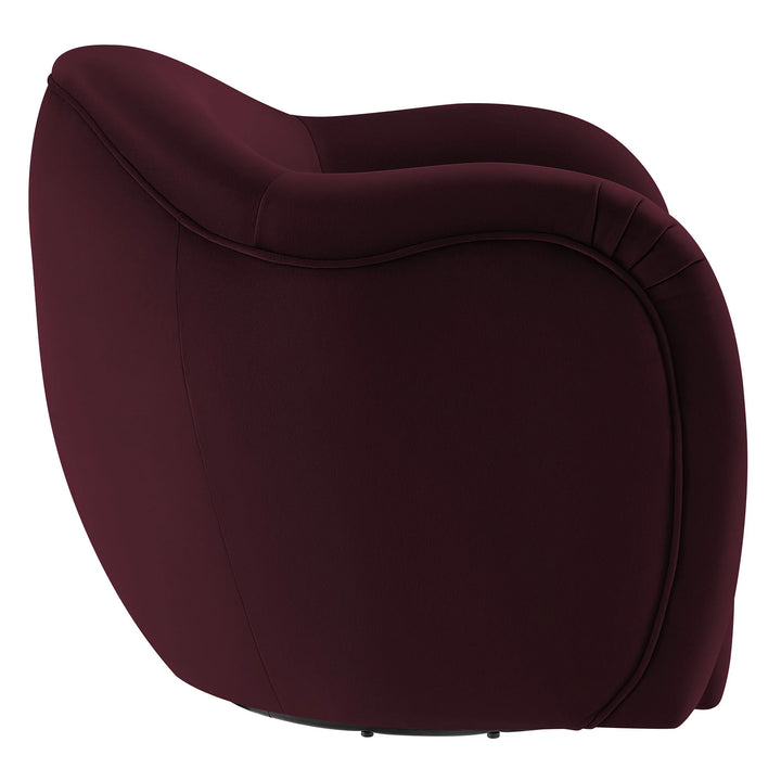 Varelle Velvet Swivel Accent Chair-Mulberry Denmark Home