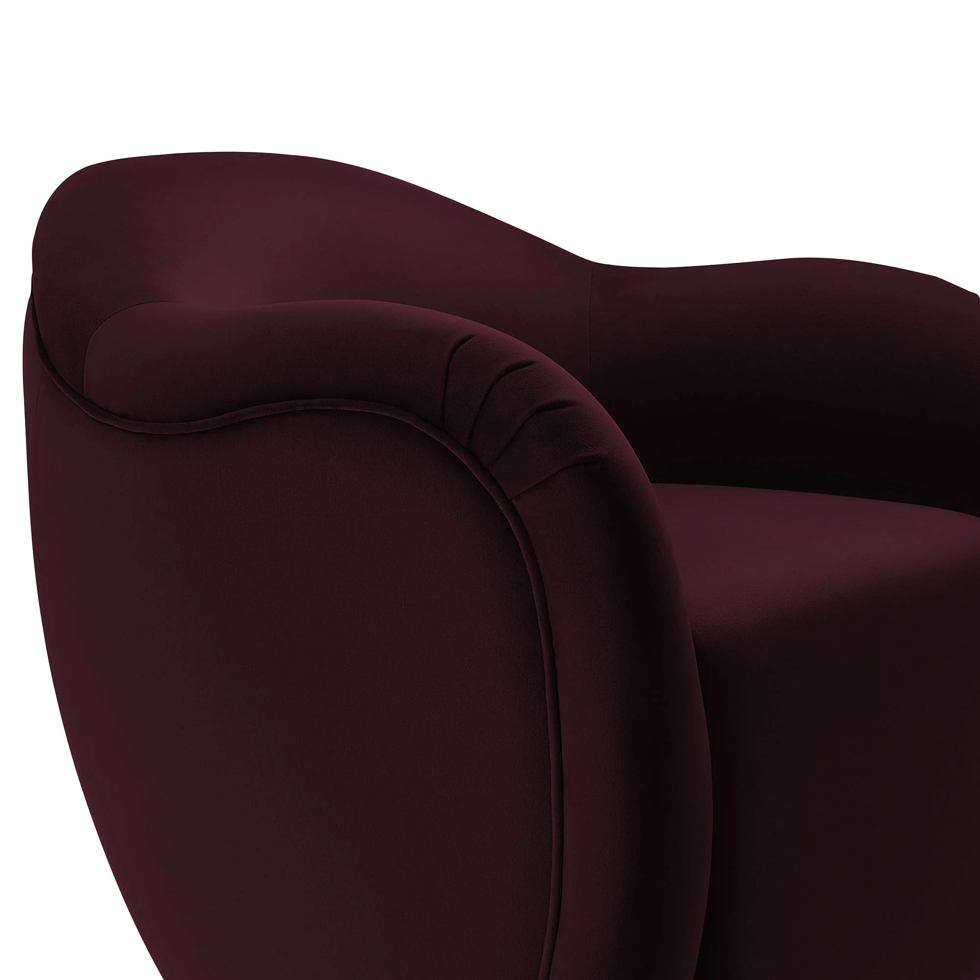 Varelle Velvet Swivel Accent Chair-Mulberry Denmark Home