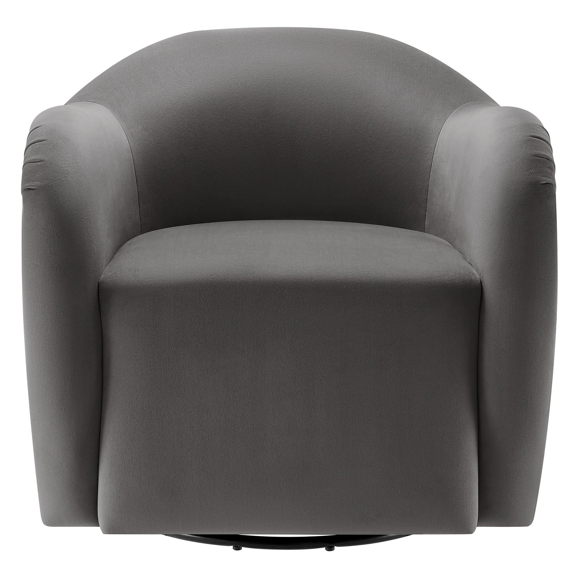 Varelle Velvet Swivel Accent Chair-Storm Gray Denmark Home