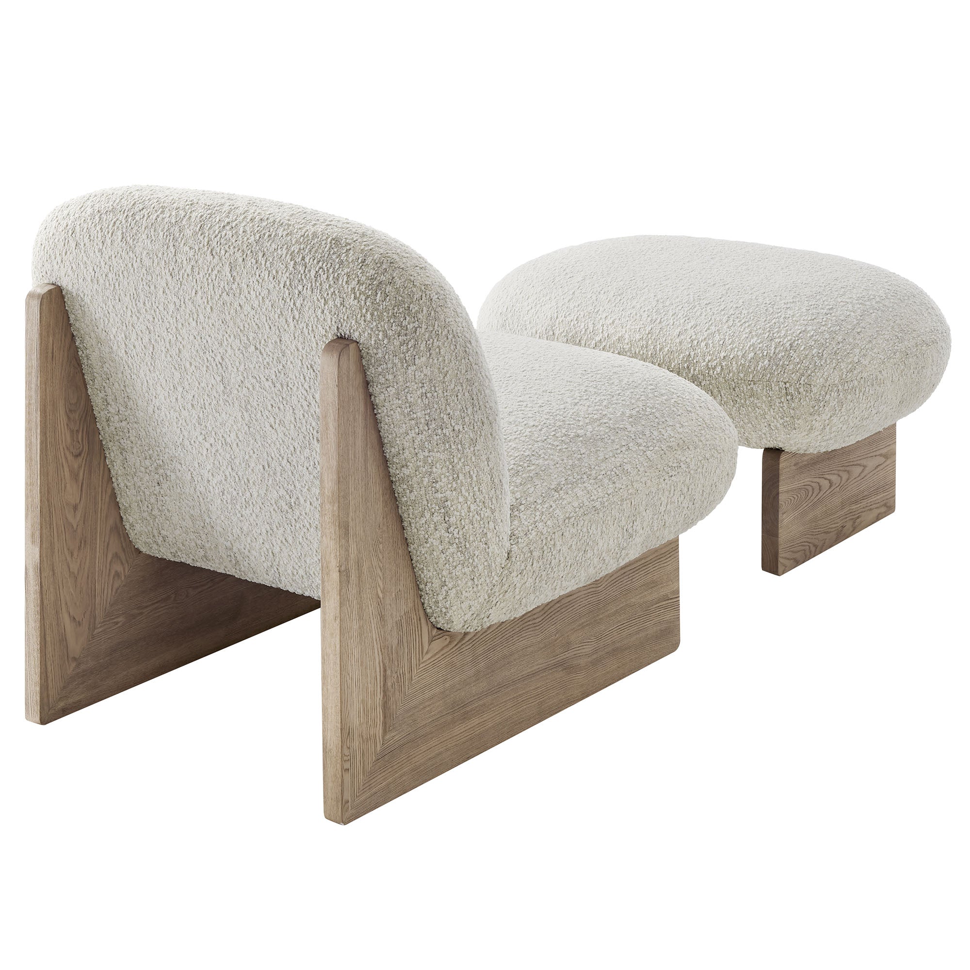 Orvena Accent Chair with Ottoman - Pearl Oak Denmark Home
