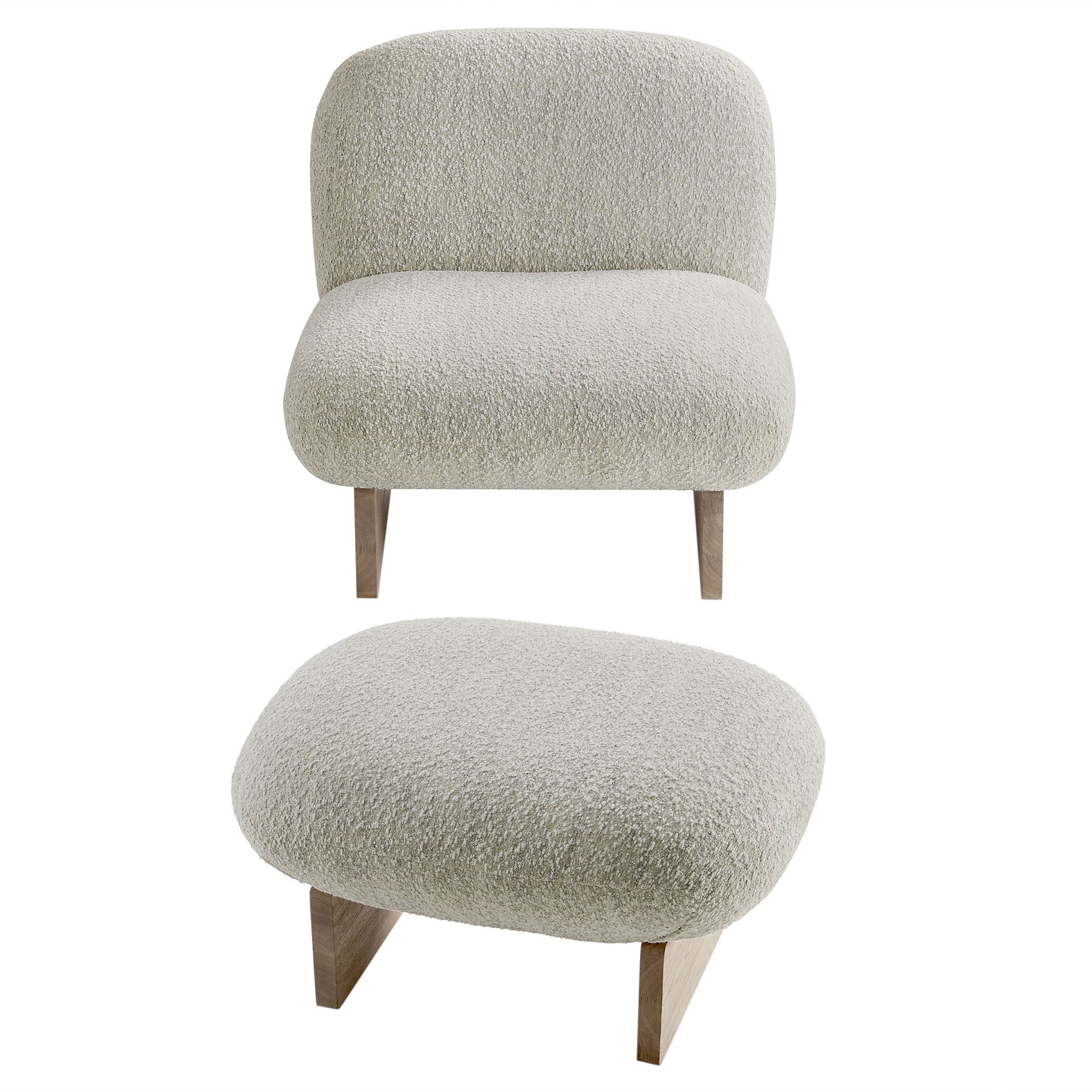 Orvena Accent Chair with Ottoman - Pearl Oak Denmark Home