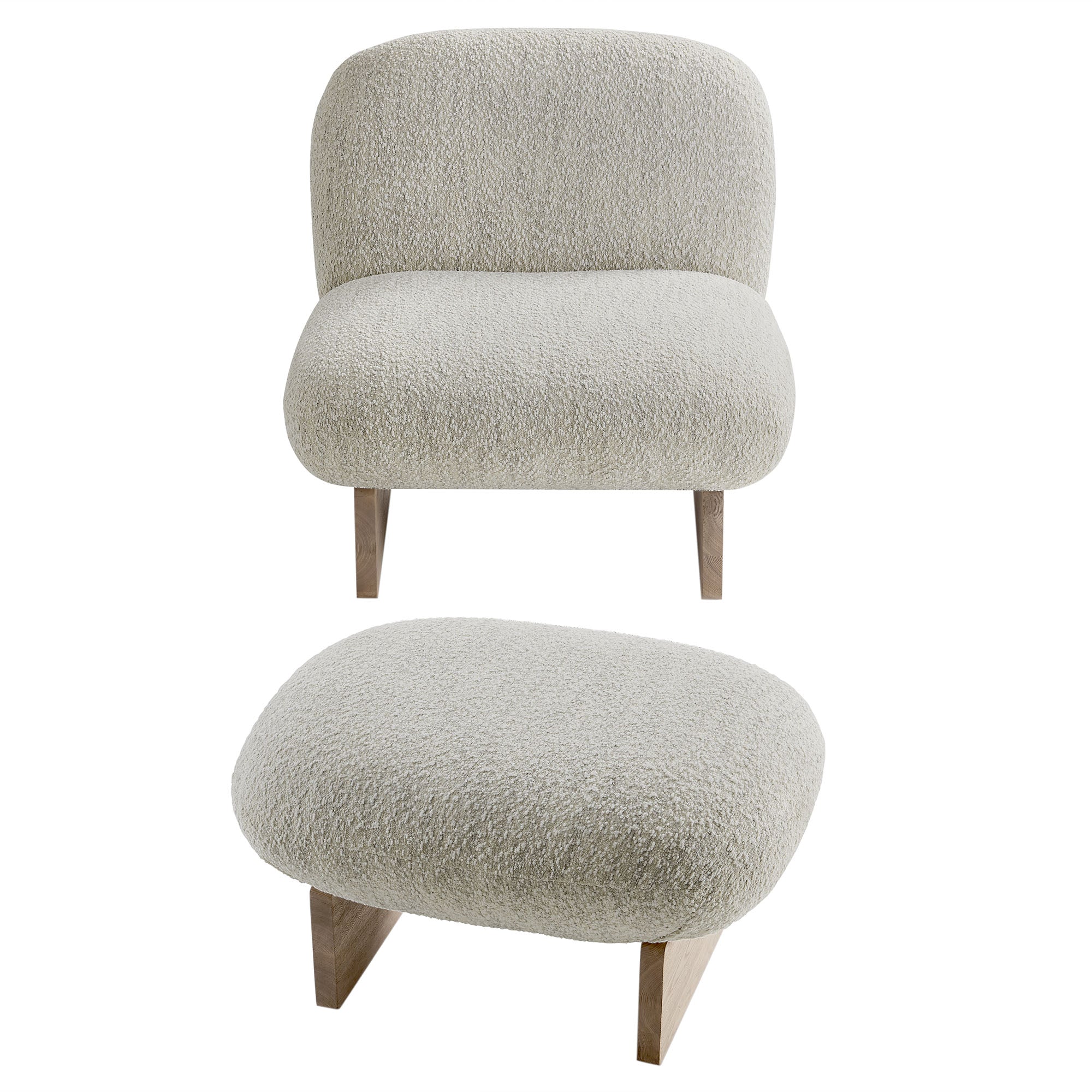 Orvena Accent Chair with Ottoman - Pearl Oak Denmark Home